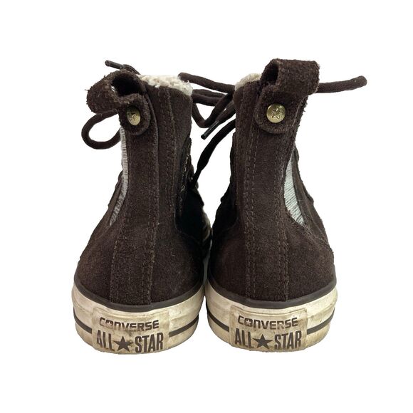 Converse Chuck Taylor All-Star Chelsee Women's 9 Brown Leather High Tops 549597C - Picture 4 of 12